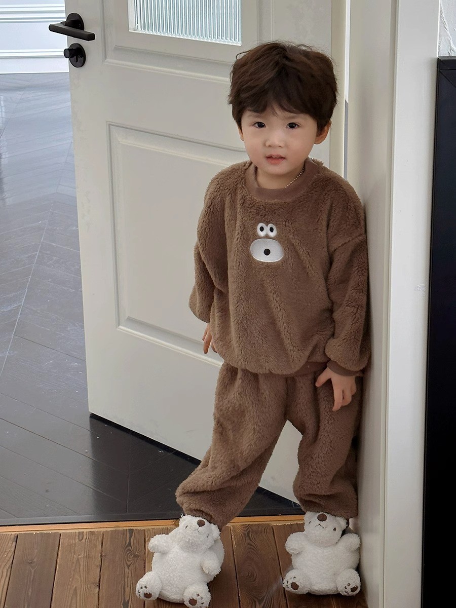 HA19114 - BỘ NỈ LÔNG XUẤT HÀN CHO BÉ