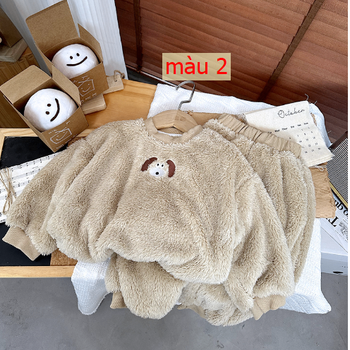 HA19114 - BỘ NỈ LÔNG XUẤT HÀN CHO BÉ