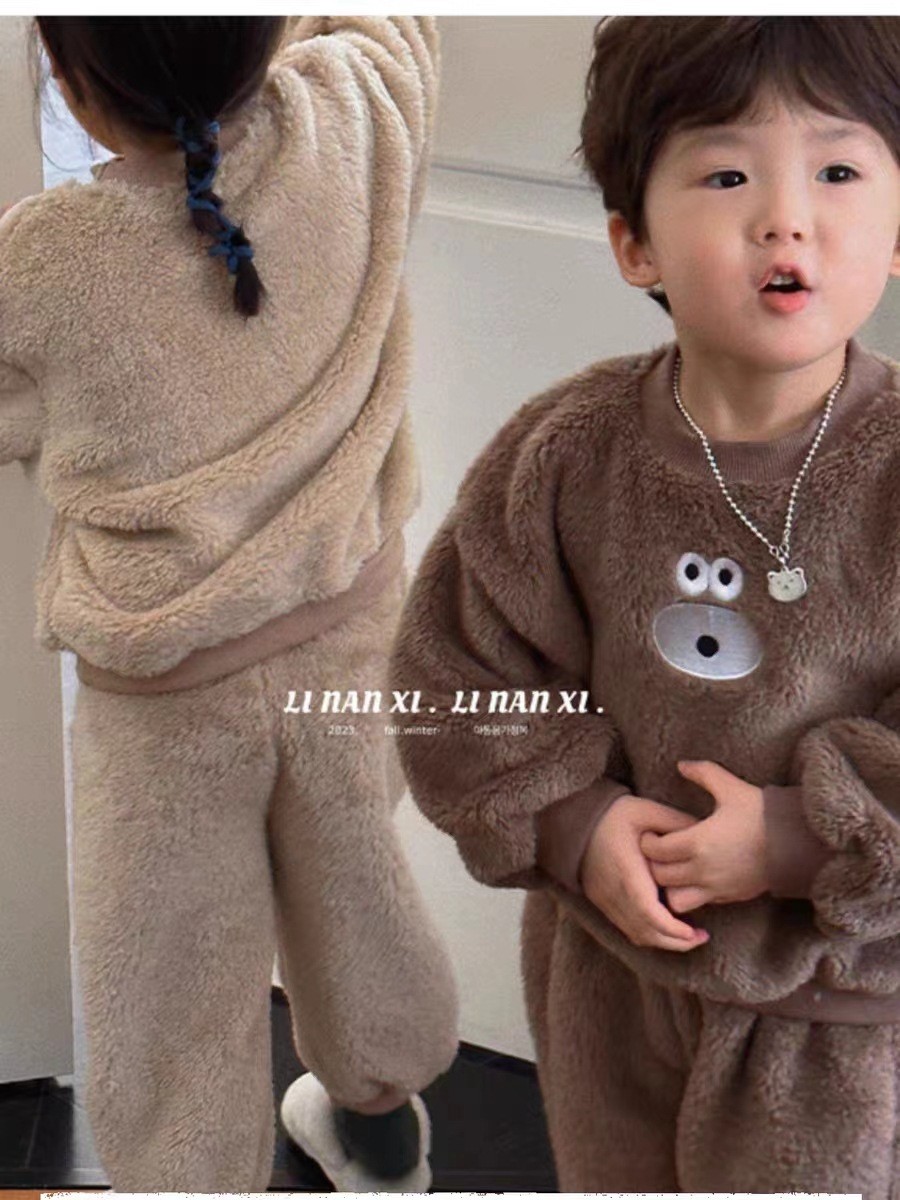 HA19114 - BỘ NỈ LÔNG XUẤT HÀN CHO BÉ