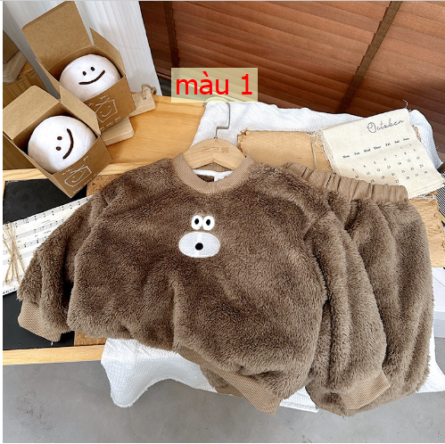 HA19114 - BỘ NỈ LÔNG XUẤT HÀN CHO BÉ