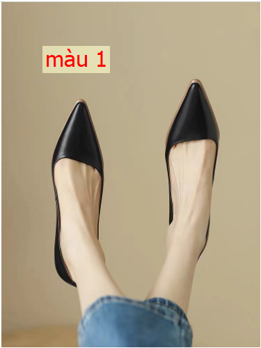 HA21117 - GIÀY ĐẾ VUÔNG MŨI NHỌN