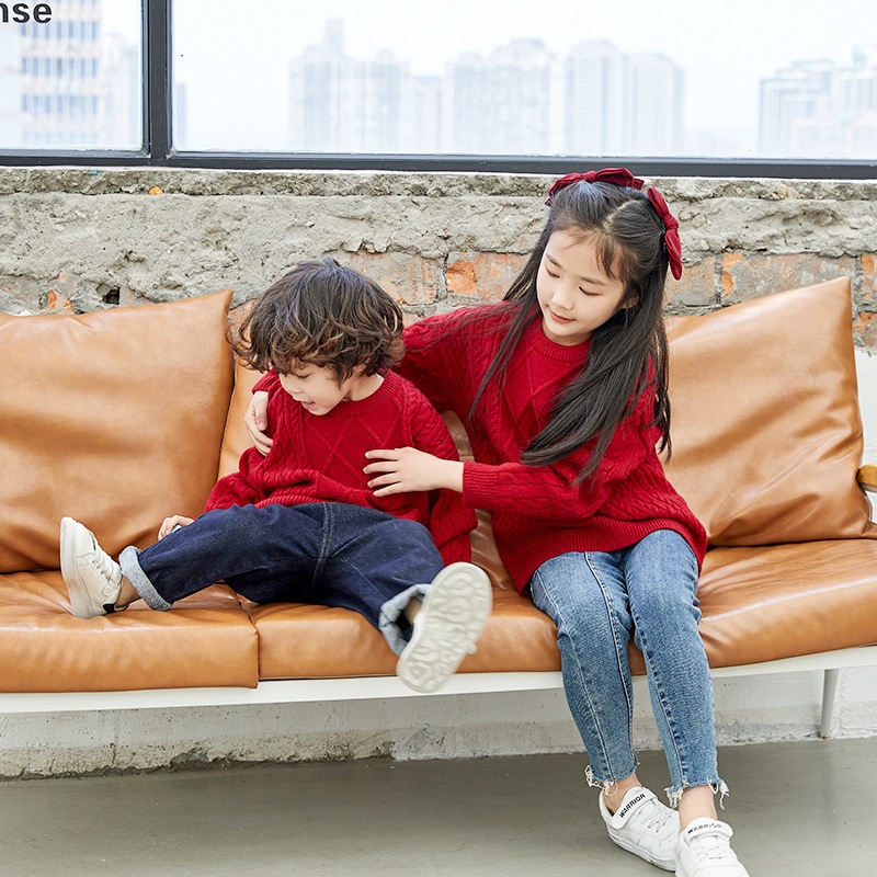 HA24118 - ÁO LEN ĐỎ GIA ĐÌNH