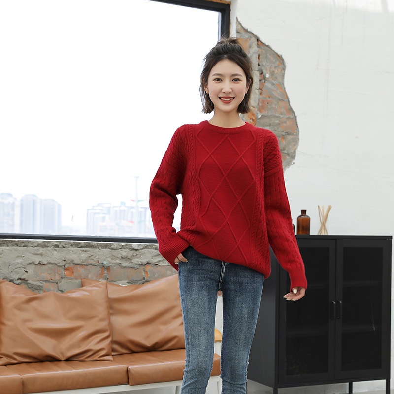 HA24118 - ÁO LEN ĐỎ GIA ĐÌNH