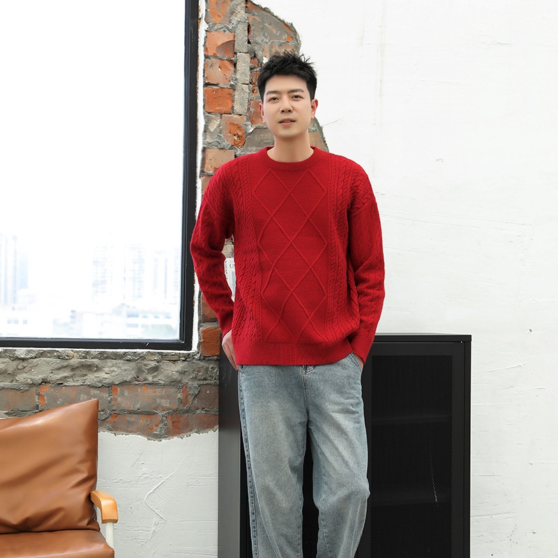 HA24118 - ÁO LEN ĐỎ GIA ĐÌNH