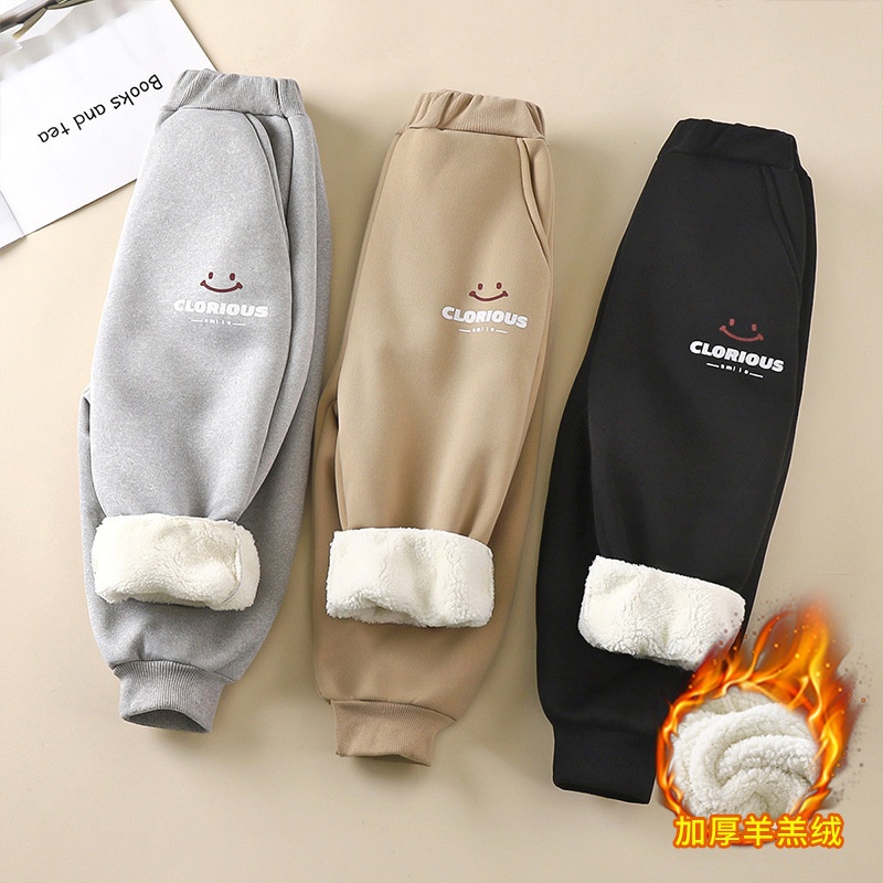 HH25114 - QUẦN NỈ LÓT LÔNG HÌNH MẶT CƯỜI CHO BÉ