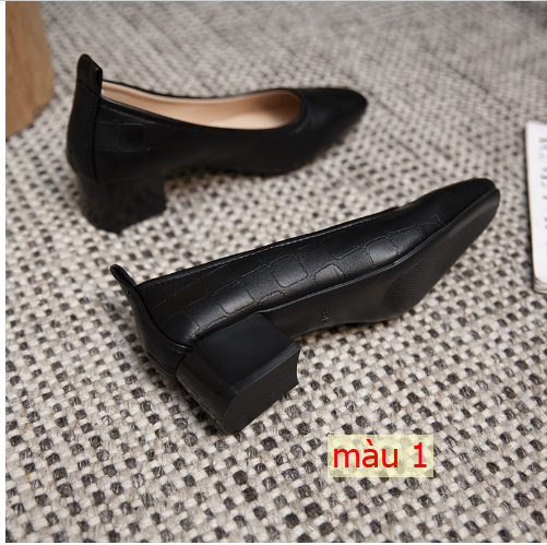 24HH244.09 - GIÀY MŨI VUÔNG CÔNG SỞ