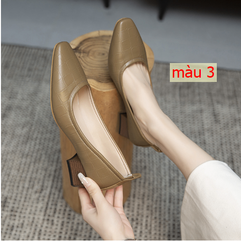 24HH244.09 - GIÀY MŨI VUÔNG CÔNG SỞ