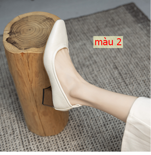 24HH244.09 - GIÀY MŨI VUÔNG CÔNG SỞ