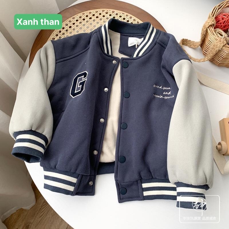 HA29119 - ÁO NỈ BOMBER CHO BÉ