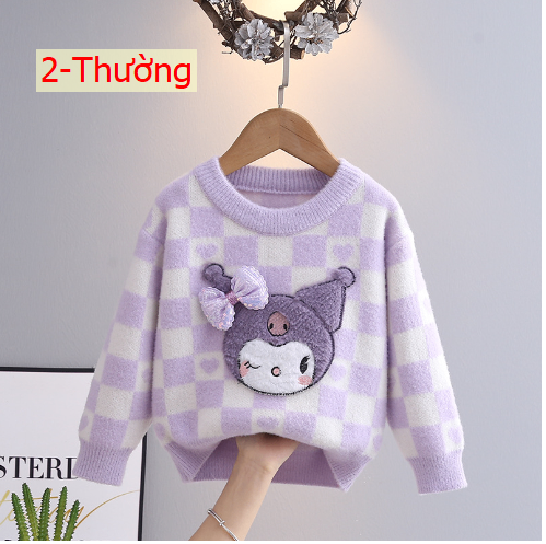 HH2127 - ÁO LEN CHO BÉ GÁI 2 MÀU