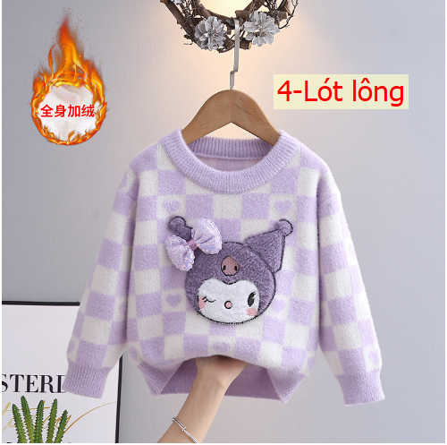 HH2127 - ÁO LEN CHO BÉ GÁI 2 MÀU