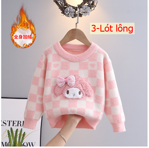 HH2127 - ÁO LEN CHO BÉ GÁI 2 MÀU