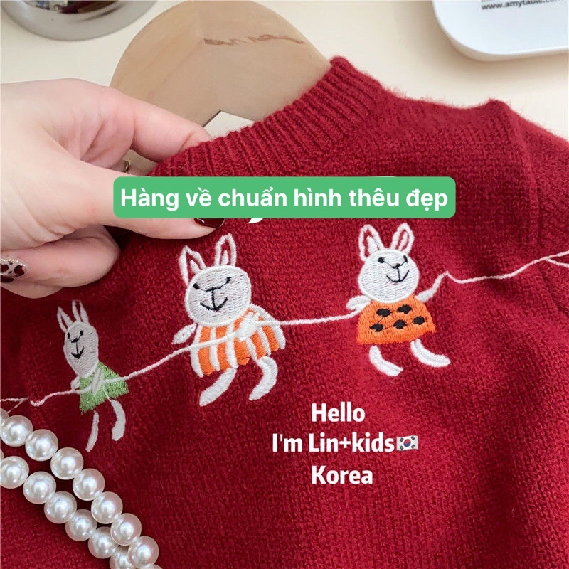 HA3128 - VÁY LEN ĐỎ CHO BÉ GÁI