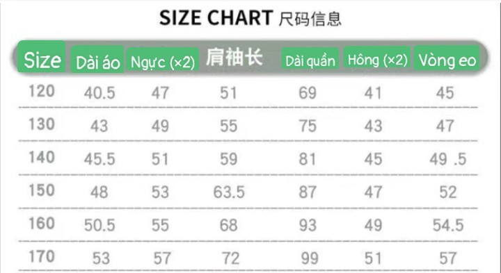 HH5128 - BỘ BÉ GÁI NĂNG ĐỘNG SIZE ĐẠI