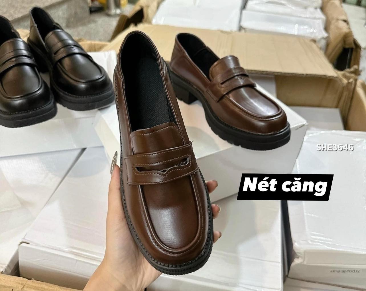 HA6124 - GIÀY LƯỜI PHONG CÁCH RETRO
