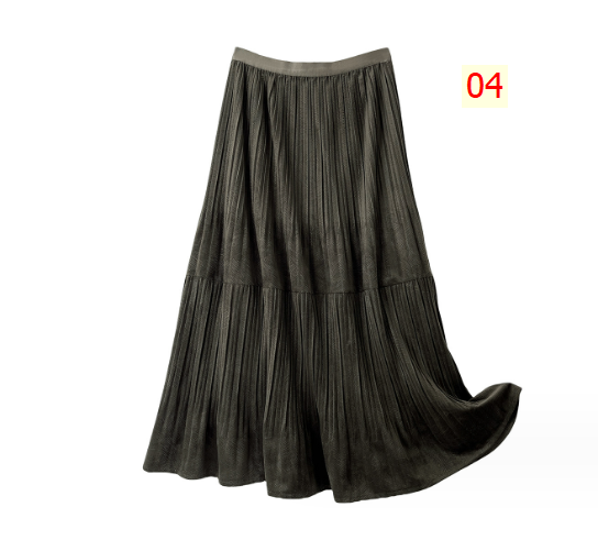 HH8124 - CHÂN VÁY XẾP LY DÁNG DÀI