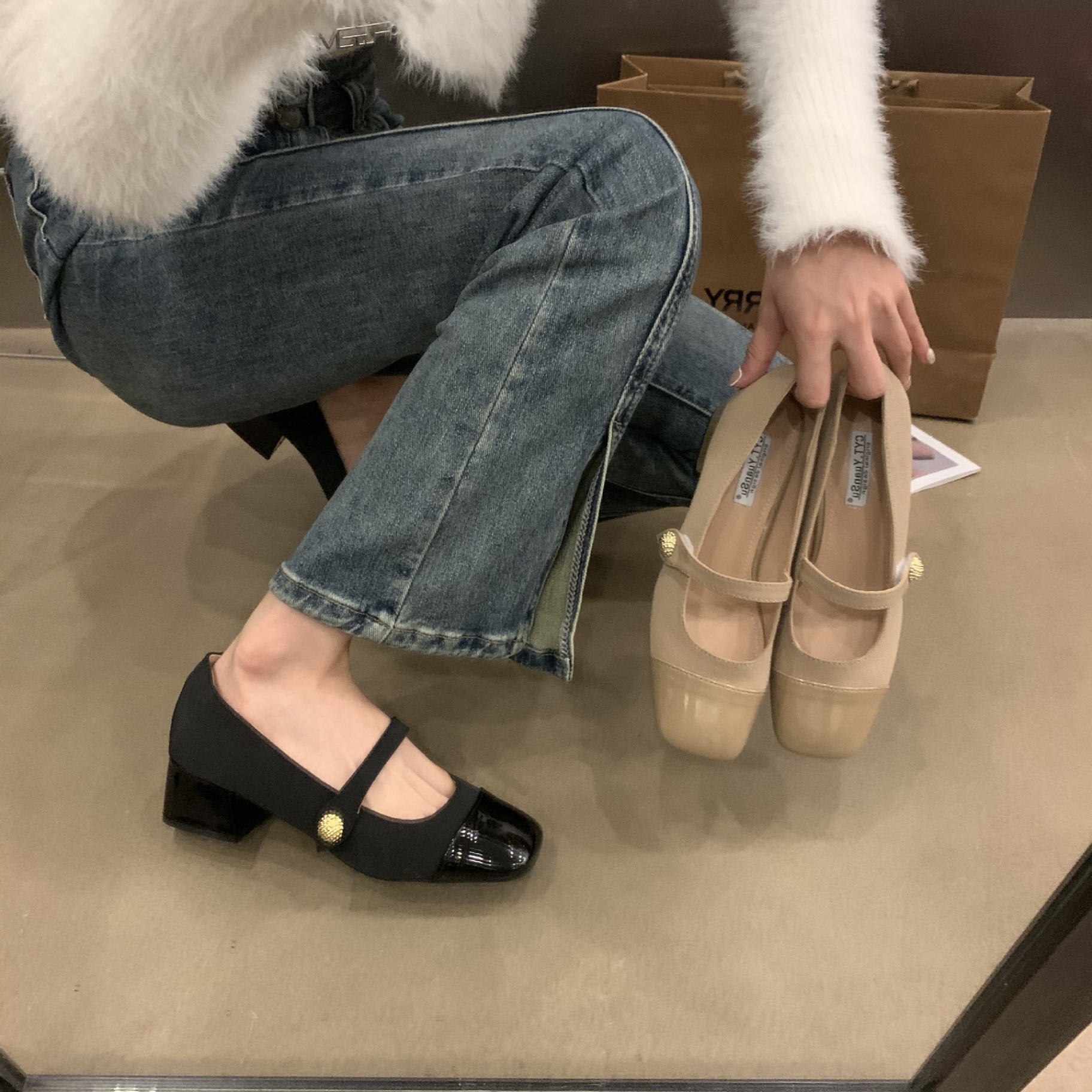 HH8129 - GIÀY MARY JANE ĐẾ CAO 3P