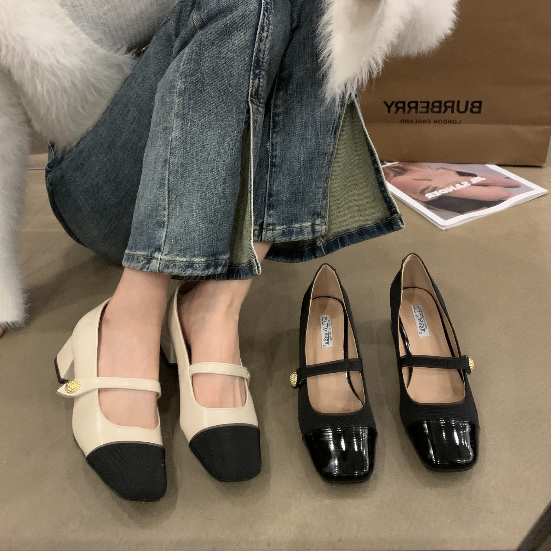 HH8129 - GIÀY MARY JANE ĐẾ CAO 3P