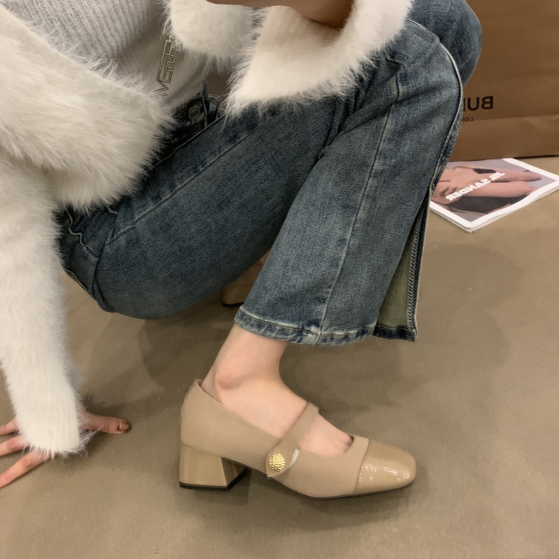HH8129 - GIÀY MARY JANE ĐẾ CAO 3P