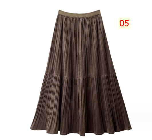 HH8124 - CHÂN VÁY XẾP LY DÁNG DÀI