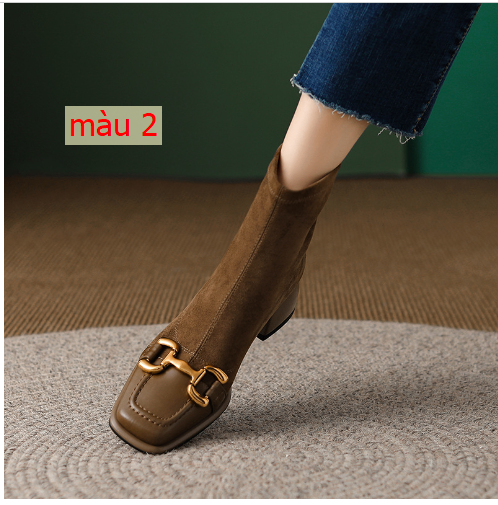 HA7127 - BOOT DA LỘN CỔ NGẮN