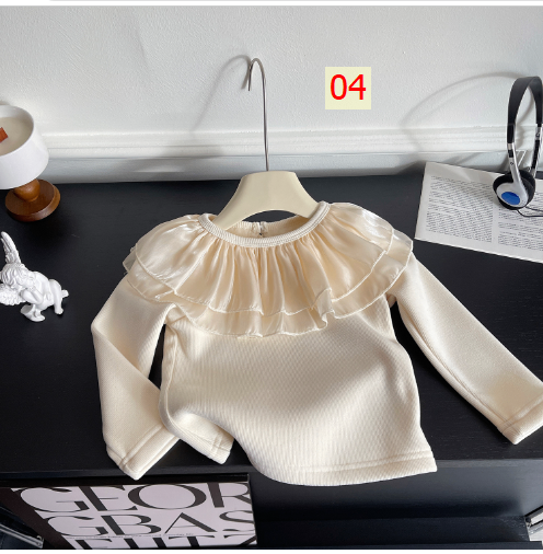 HH9122 - ÁO CỔ NẤM CHO BÉ GÁI