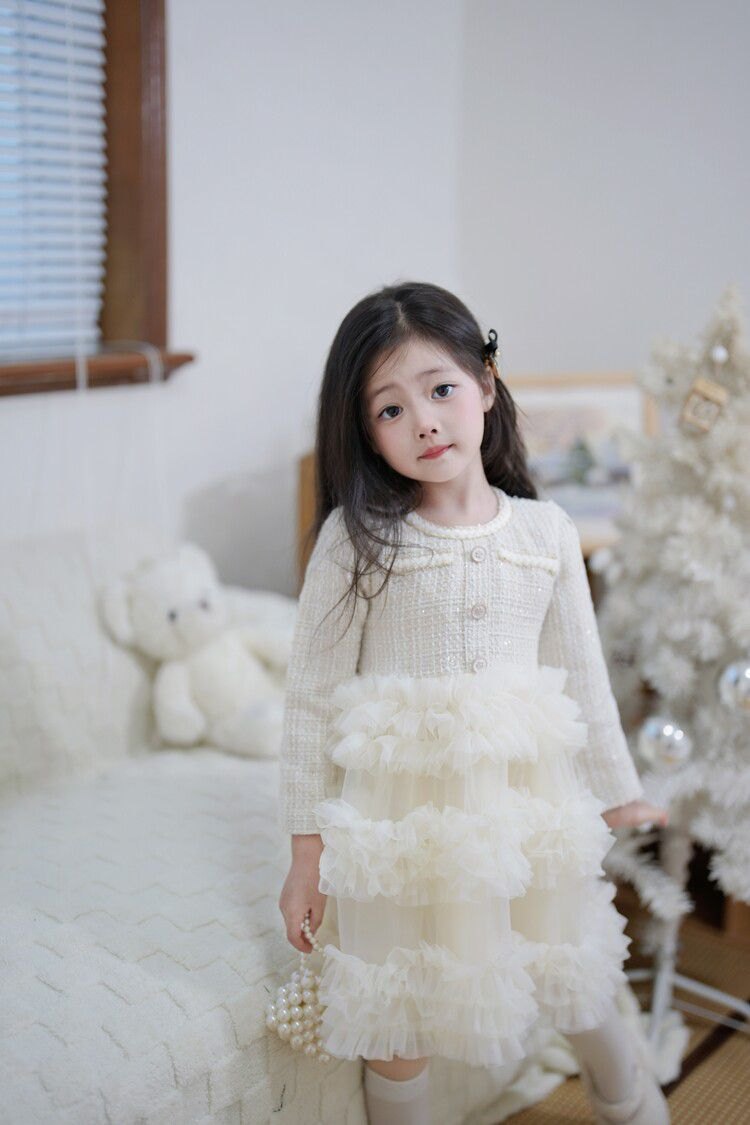 HH10129 - VÁY DẠ TWEED BỒNG BỀNH SIÊU XINH