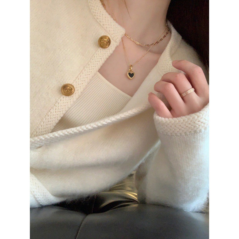 HH10123 - ÁO CARDIGAN LEN TRẮNG