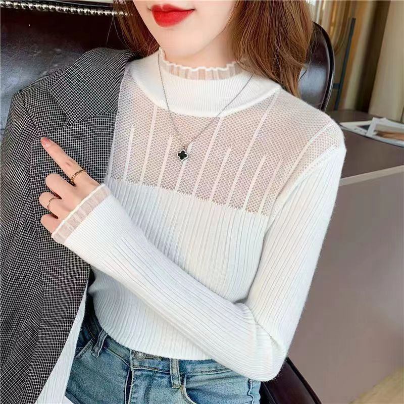 HA13125 - ÁO LEN CỔ REN