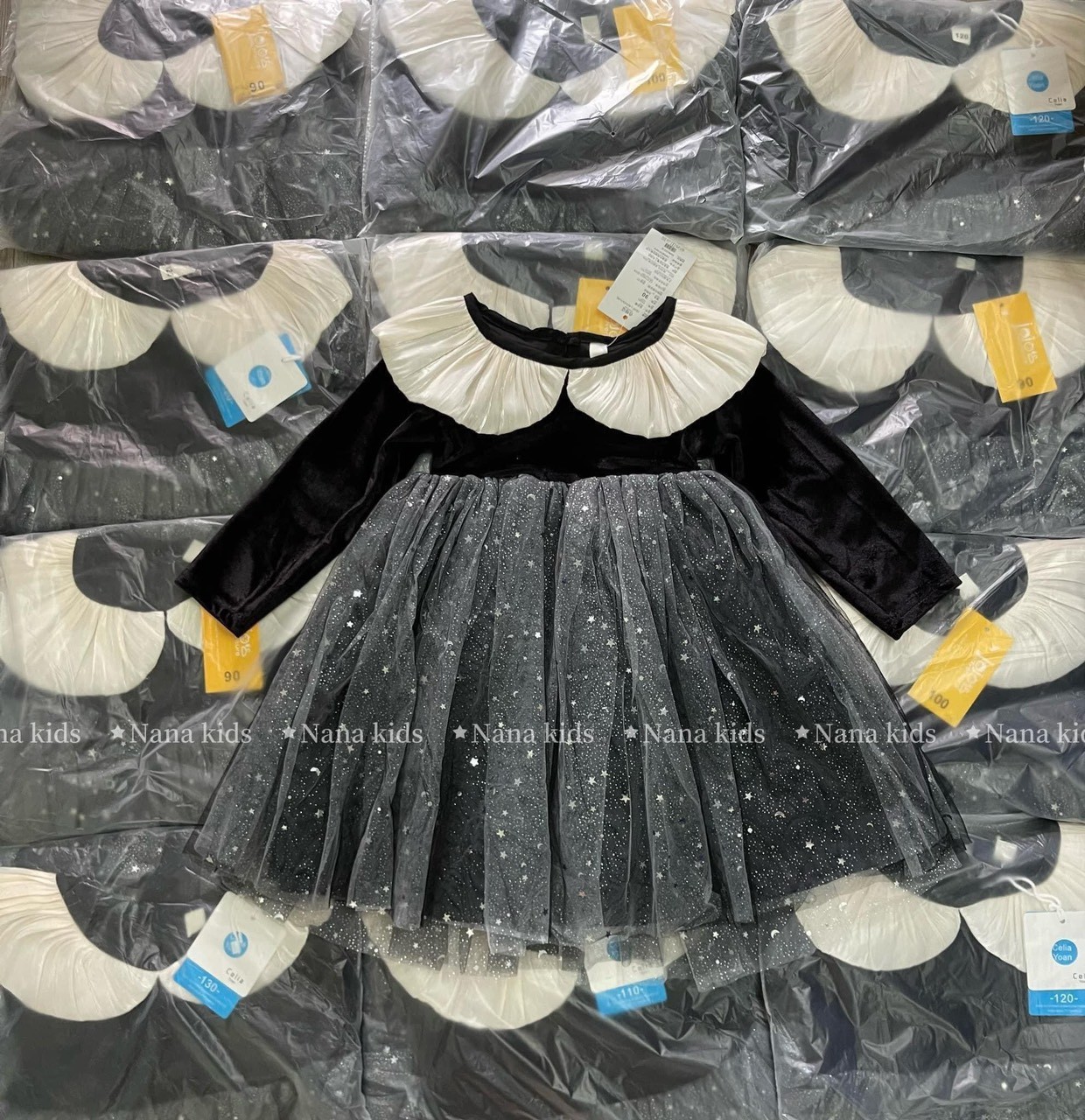 HA13123 - VÁY NHUNG BÉ GÁI