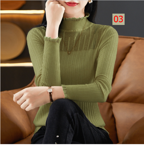 HA13125 - ÁO LEN CỔ REN
