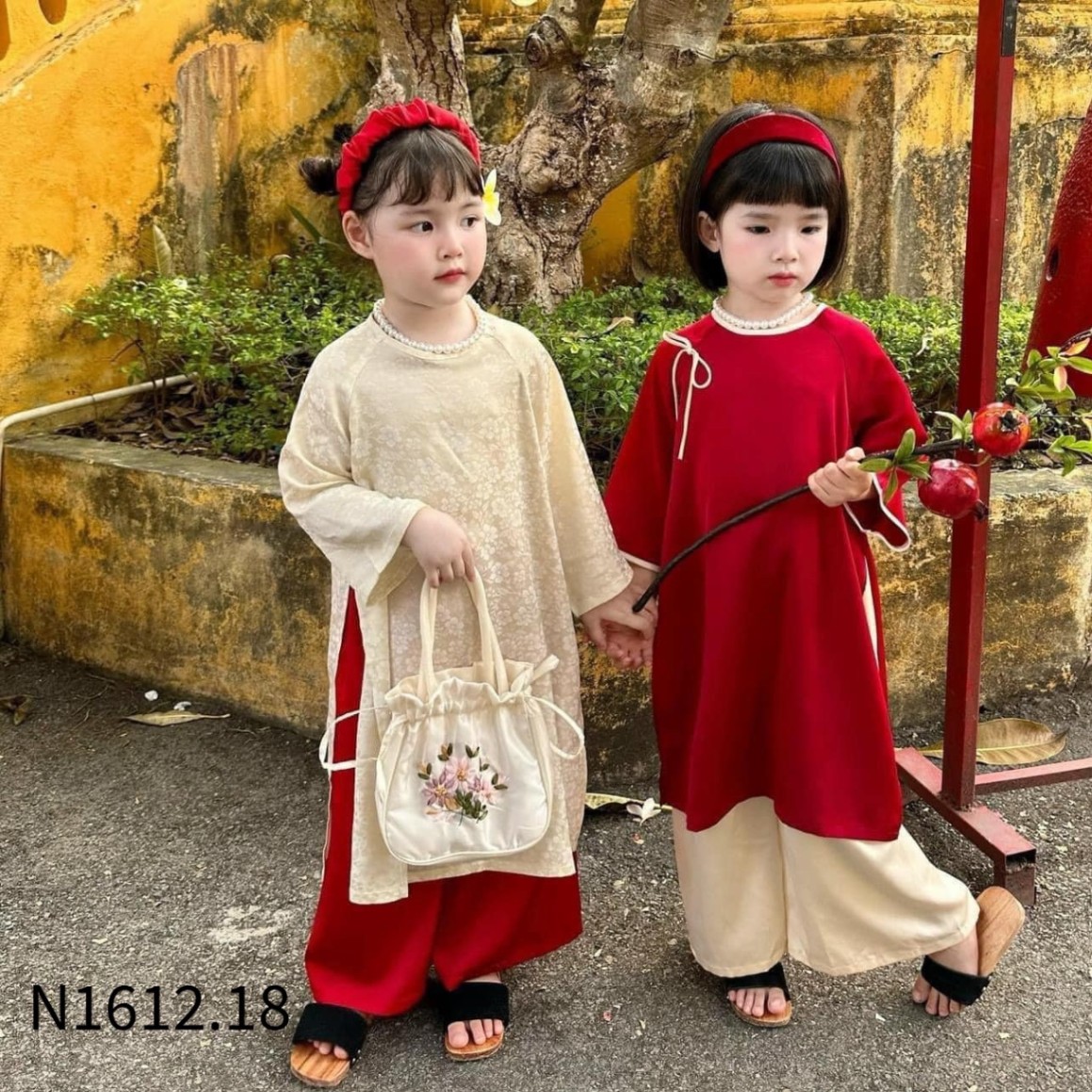 HA15122 - TÚI NHUNG THÊU DIỆN TẾT