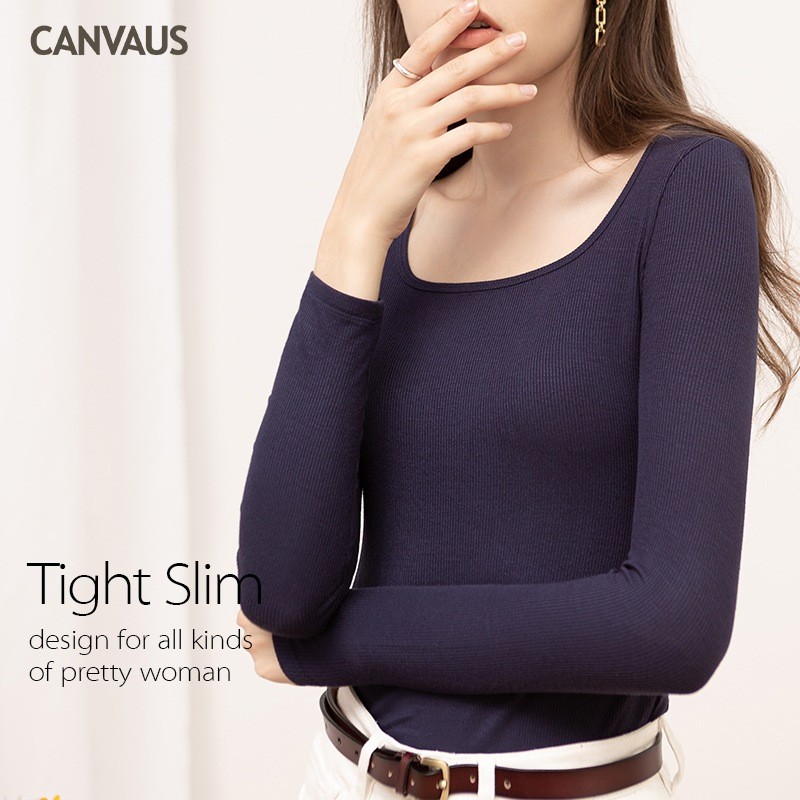 HA16128 - ÁO THUN CỔ VUÔNG CANVAUS