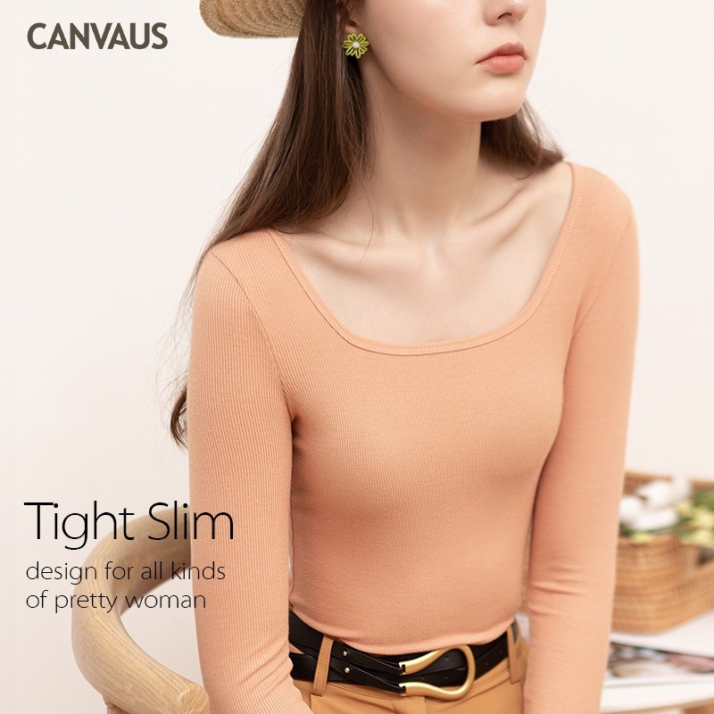 HA16128 - ÁO THUN CỔ VUÔNG CANVAUS
