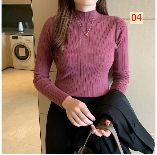 HH18127 - ÁO LEN CỔ 3P NỮ