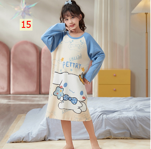 HH21121 - VÁY DÀI TAY MẶC NHÀ CHO MẸ VÀ BÉ