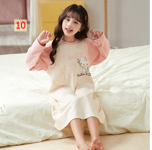 HH21121 - VÁY DÀI TAY MẶC NHÀ CHO MẸ VÀ BÉ