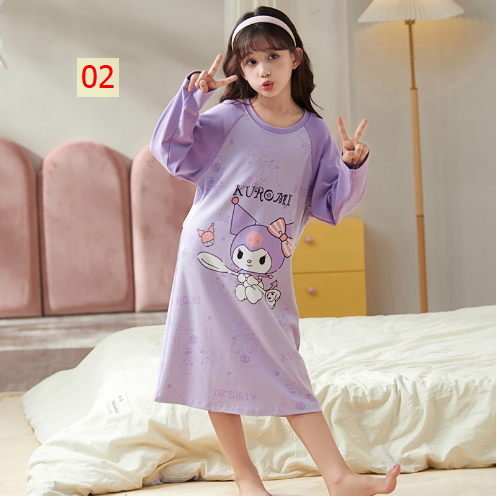 HH21121 - VÁY DÀI TAY MẶC NHÀ CHO MẸ VÀ BÉ