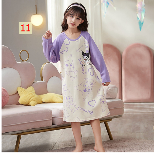 HH21121 - VÁY DÀI TAY MẶC NHÀ CHO MẸ VÀ BÉ
