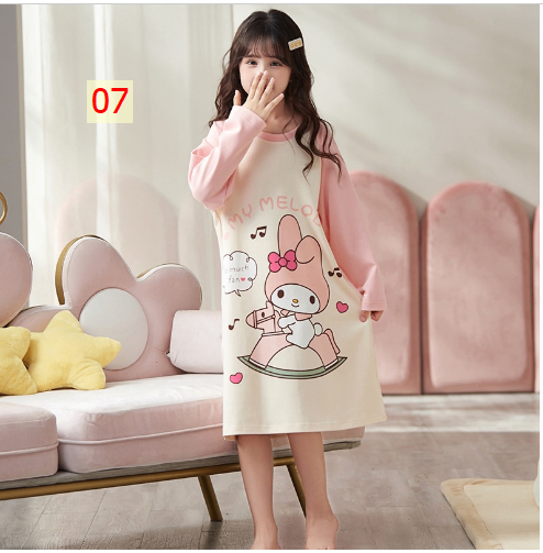 HH21121 - VÁY DÀI TAY MẶC NHÀ CHO MẸ VÀ BÉ