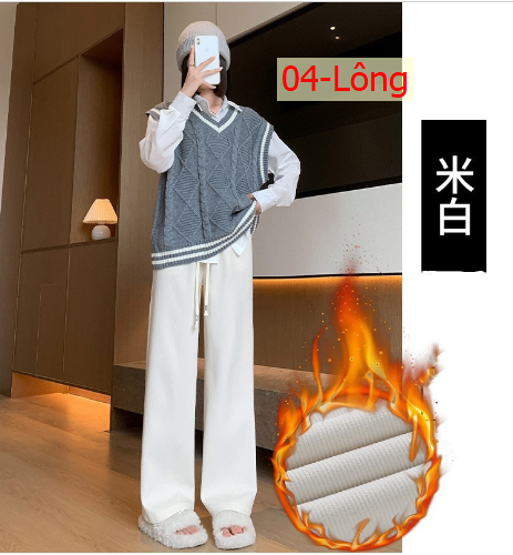 HA20128 - QUẦN NHUNG XUÔNG ỐNG RỘNG
