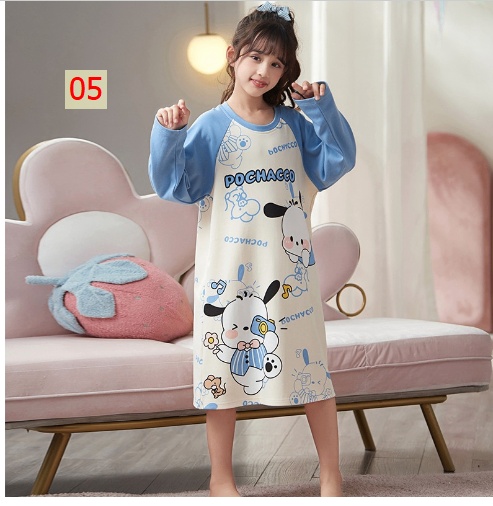 HH21121 - VÁY DÀI TAY MẶC NHÀ CHO MẸ VÀ BÉ