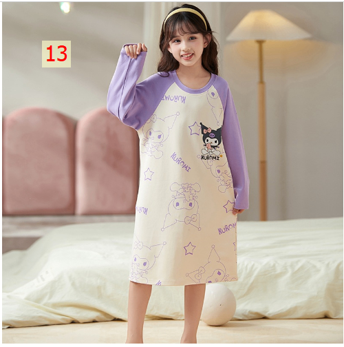 HH21121 - VÁY DÀI TAY MẶC NHÀ CHO MẸ VÀ BÉ