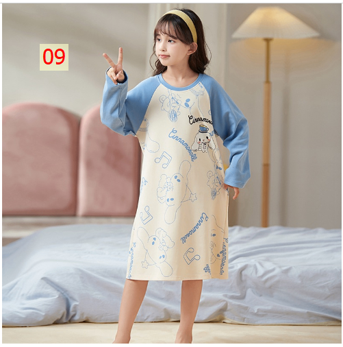 HH21121 - VÁY DÀI TAY MẶC NHÀ CHO MẸ VÀ BÉ