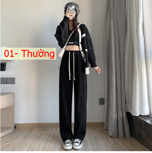 HA20128 - QUẦN NHUNG XUÔNG ỐNG RỘNG