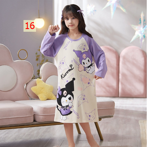 HH21121 - VÁY DÀI TAY MẶC NHÀ CHO MẸ VÀ BÉ