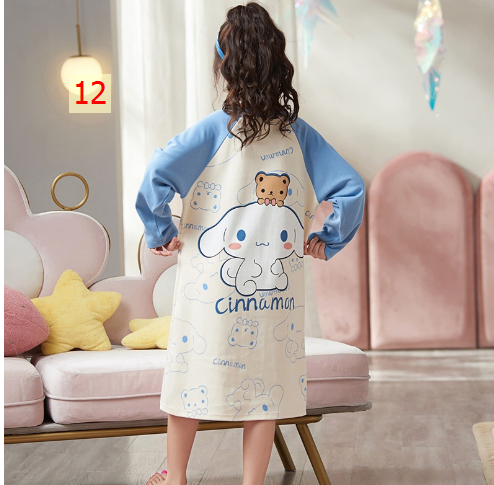 HH21121 - VÁY DÀI TAY MẶC NHÀ CHO MẸ VÀ BÉ