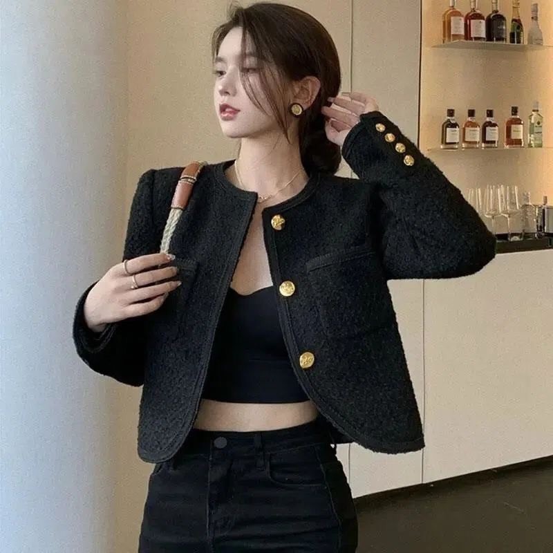 HA22125 - ÁO DẠ TWEED TRẦN TRÁM
