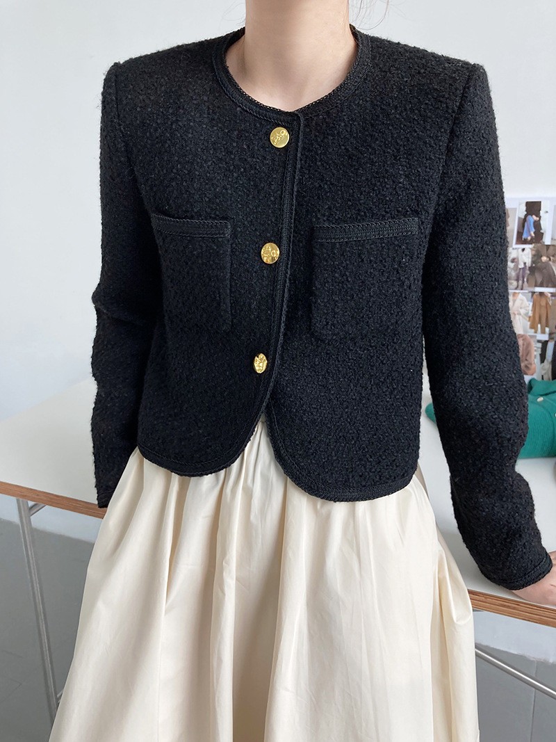 HA22125 - ÁO DẠ TWEED TRẦN TRÁM