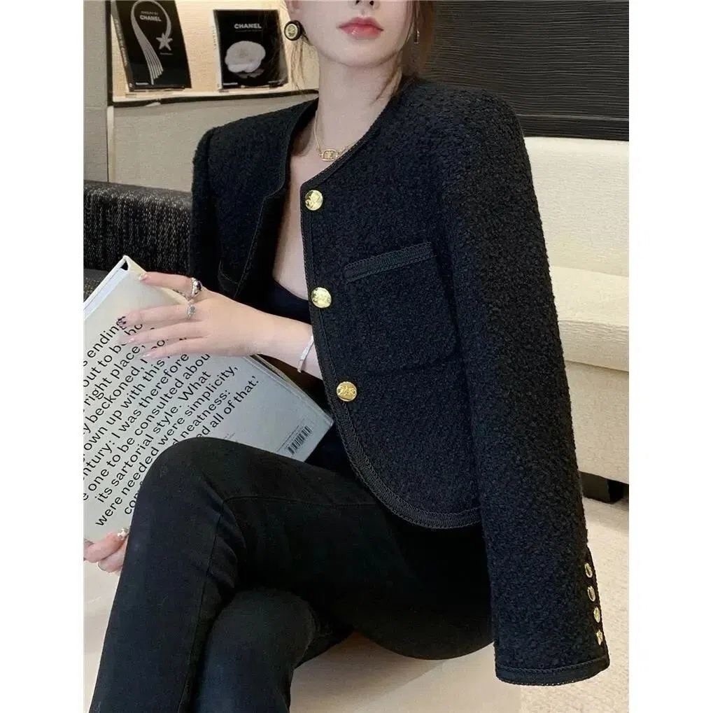 HA22125 - ÁO DẠ TWEED TRẦN TRÁM
